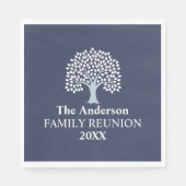 ファミリーツリーファミリー懇親会名前をカスタムする/日付 スタンダードランチョンナプキン (正面)