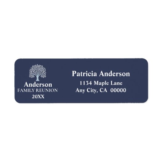 ファミリーツリーファミリー懇親会名前をカスタムする/日付 ラベル (正面)