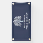 ファミリーツリーファミリー懇親会名前をカスタムする/日付 横断幕 (縦)