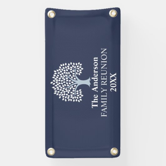 ファミリーツリーファミリー懇親会名前をカスタムする/日付 横断幕 (縦)