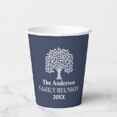 ファミリーツリーファミリー懇親会名前をカスタムする/日付 紙コップ (裏面)