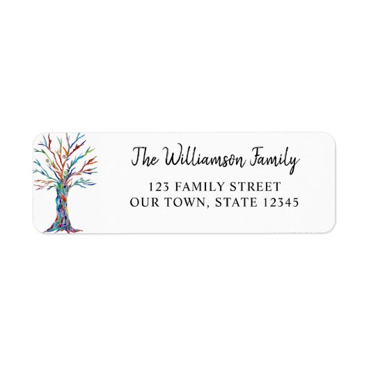 ファミリーツリーファミリー懇親会差出人住所 ラベル (正面)