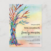 ファミリーツリーファミリー懇親会招待状はがき 案内ポストカード (正面)