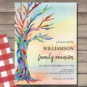 ファミリーツリーファミリー懇親会招待状はがき 案内ポストカード