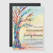 ファミリーツリーファミリー懇親会招待状マグネット マグネット招待状 (正面/裏面)