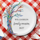 ファミリーツリーファミリー懇親会紙プレート ペーパープレート