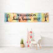 ファミリーツリーファミリー懇親会 カラフル 横断幕 (インサイチュ)