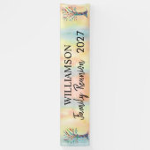 ファミリーツリーファミリー懇親会 カラフル 横断幕 (縦)