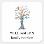 ファミリーツリーファミリー懇親会 スクエアシール (正面)