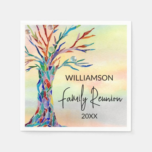 ファミリーツリーファミリー懇親会 スタンダードカクテルナプキン (正面)