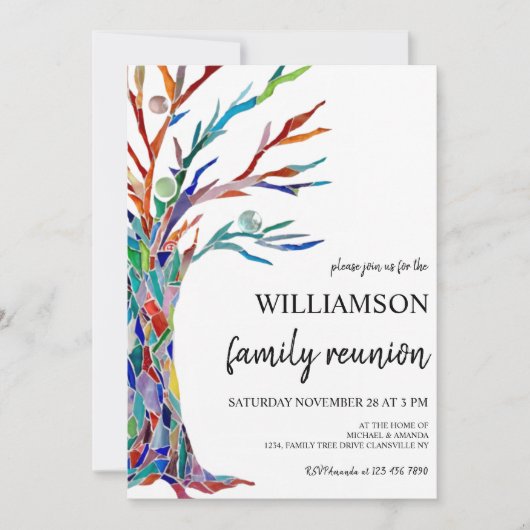 ファミリーツリーファミリー懇親会 招待状 (正面)