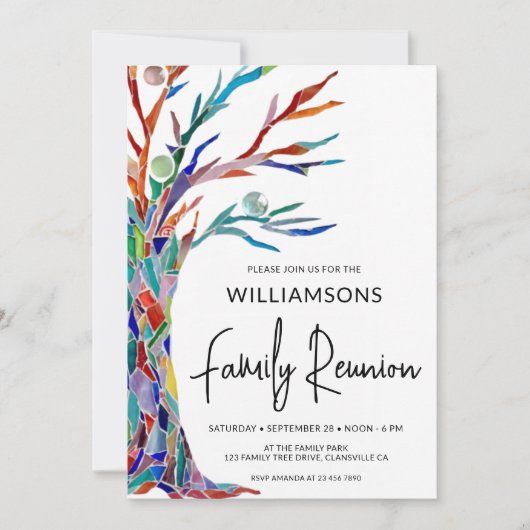 ファミリーツリーファミリー懇親会 招待状 (正面)