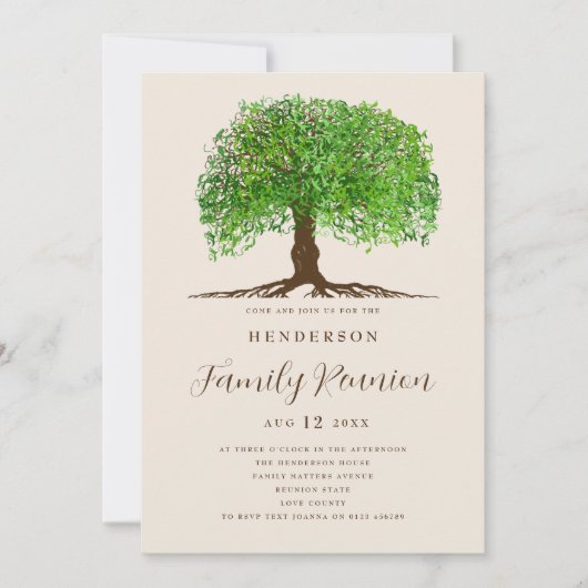 ファミリーツリーファミリー懇親会 招待状 (正面)