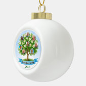 ファミリーツリーフォトクリスマス伝統ホリデーギフト セラミックボールオーナメント (右)