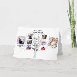 ファミリーツリーフォトコラージュとマイルストーン誕生日 カード