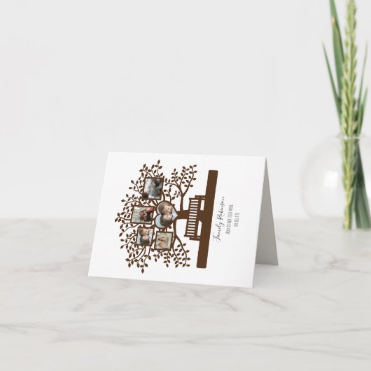 ファミリーツリーフォトコラージュパーソナライズされたテンプレート カード (正面)