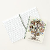 ファミリーツリーフォトコラージュ16写真名LTベージュ ノートブック (内部)
