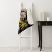 ファミリーツリーフォトコラージュ8写真名|金ゴールドブラック シェルパブランケット (インサイチュ)