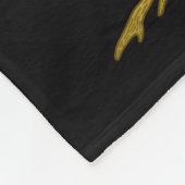 ファミリーツリーフォトコラージュ8写真名|金ゴールドブラック フリースブランケット (角)