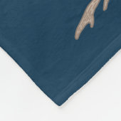 ファミリーツリーフォトコラージュ8写真名Dk Blue フリースブランケット (角)