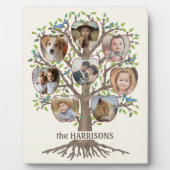 ファミリーツリーフォトコラージュ8写真名Lt Beige フォトプラーク (正面)