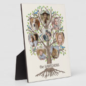 ファミリーツリーフォトコラージュ8写真名Lt Beige フォトプラーク (側面)