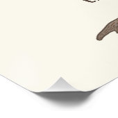 ファミリーツリーフォトコラージュ8写真名Lt Beige ポスター (コーナー)