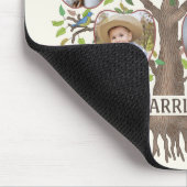 ファミリーツリーフォトコラージュ8写真名Lt Beige マウスパッド (コーナー)