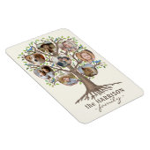 ファミリーツリーフォトコラージュ8写真名Lt Beige マグネット (右側)