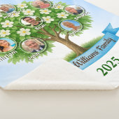 ファミリーツリーフォトネームシャーパ伝統コージーガン シェルパブランケット (3/4)