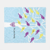 ファミリーツリーブランケパーソナライズされたット フリースブランケット (正面(横))