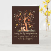 ファミリーツリーユーモアデザイン カード (黄色い花)