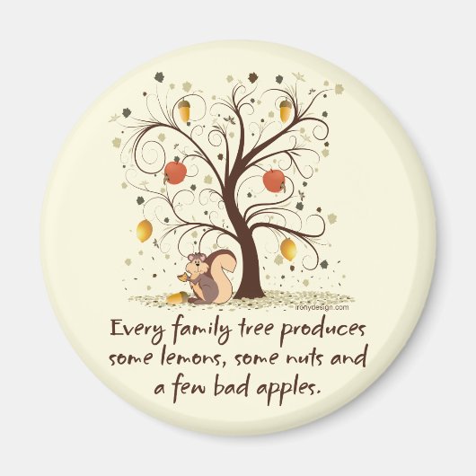 ファミリーツリーユーモア マグネット (正面)