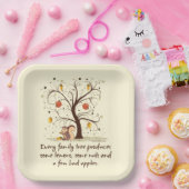 ファミリーツリーユーモスクエア紙プレート ペーパープレート (パーティー)