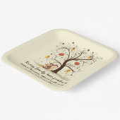 ファミリーツリーユーモスクエア紙プレート ペーパープレート (傾斜あり)