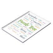 ファミリーツリーワードアート ノートブック (左側)