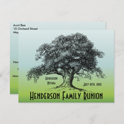 ファミリーツリーヴィンテージ懇親会収集 案内ポストカード (正面/裏面)