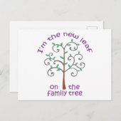 ファミリーツリー上の新しいリーフ 案内ポストカード (正面/裏面)