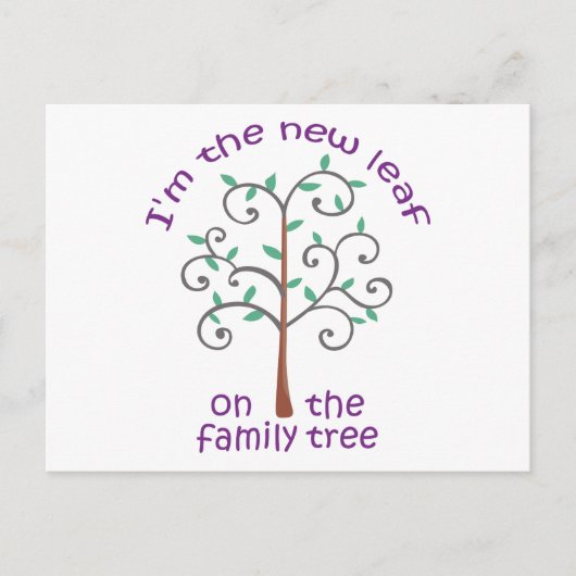 ファミリーツリー上の新しいリーフ 案内ポストカード (正面)
