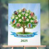 ファミリーツリー名フォト懇親会パーティーへようこそ アクリルサイン (ニュートラル)