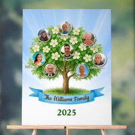 ファミリーツリー名フォト懇親会パーティーへようこそ アクリルサイン