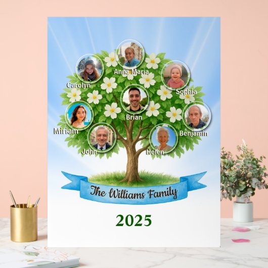 ファミリーツリー名フォト懇親会パーティーへようこそ アクリルサイン (ウェディング)