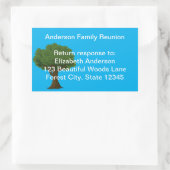 ファミリーツリー差出人住所ラベルファミリー懇親会 長方形シール (バッグ)