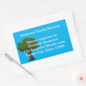 ファミリーツリー差出人住所ラベルファミリー懇親会 長方形シール (封筒)