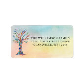 ファミリーツリー差出人住所 ラベル (正面)