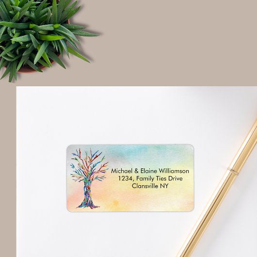 ファミリーツリー差出人住所 ラベル