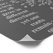 ファミリーツリー引用文アートポスタープリント ポスター (角)