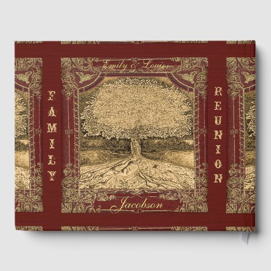 ファミリーツリー懇親会ゲストハウスヴィンテージルック ゲストブック (裏面)