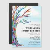 ファミリーツリー懇親会マグネットIc招待状カード マグネット招待状 (正面/裏面)