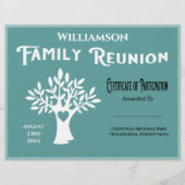 ファミリーツリー懇親会参加証明書 (正面)